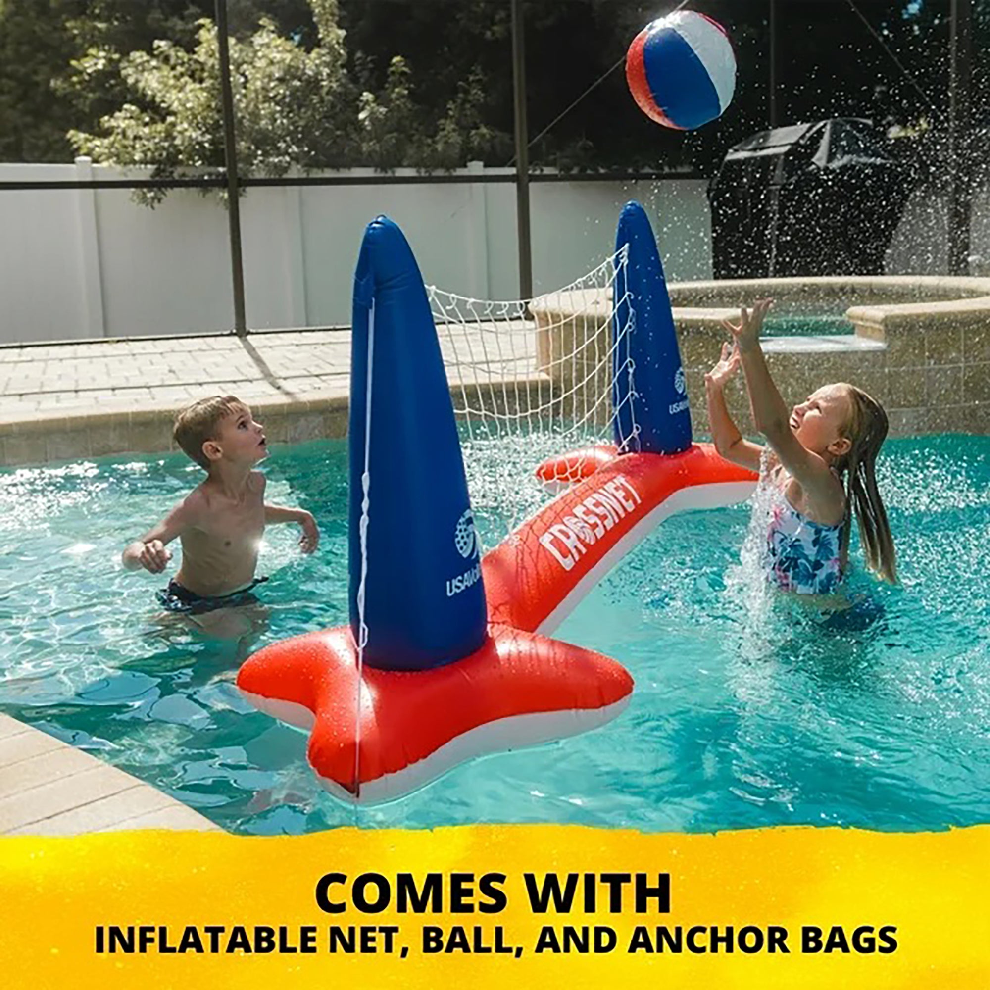 CROSSNET® USA Version Inflatable Volleyball Net