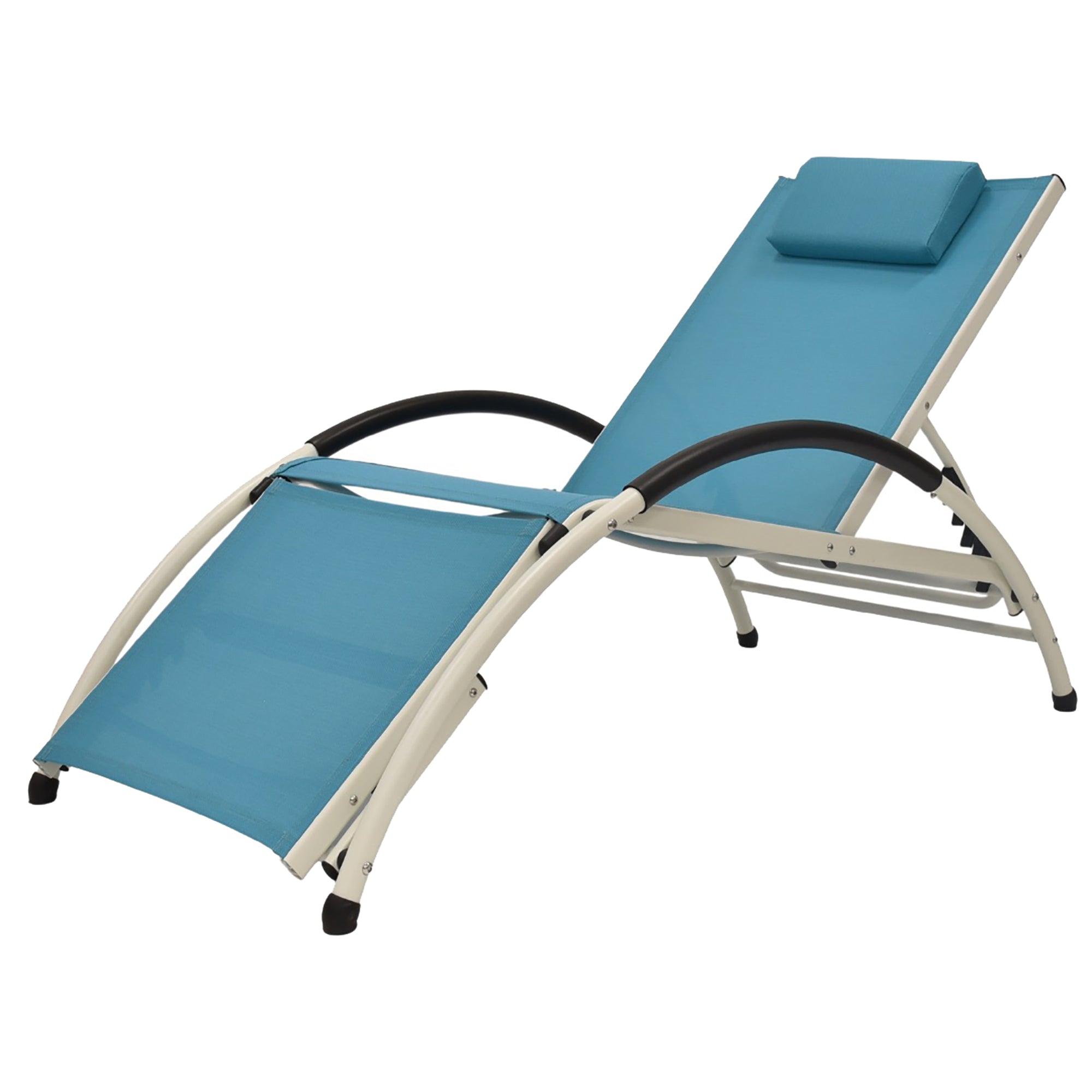 Dockside Phifer® & Aluminum Sun Lounger - True Turquoise – Vivere USA