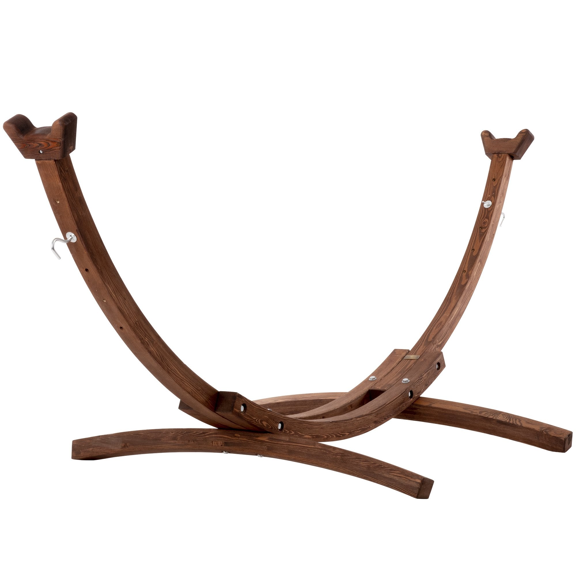 Solid Pine Arc Hammock Stand (10ft/305 cm) - Brown