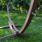 Solid Pine Arc Hammock Stand (10ft/305 cm) - Brown