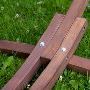 Solid Pine Arc Hammock Stand (10ft/305 cm) - Brown