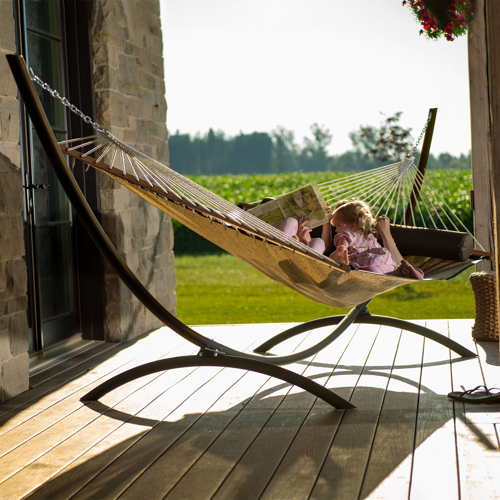 Steel Arc Hammock Stand (15ft/467cm) - Oil Rubbed Bronze