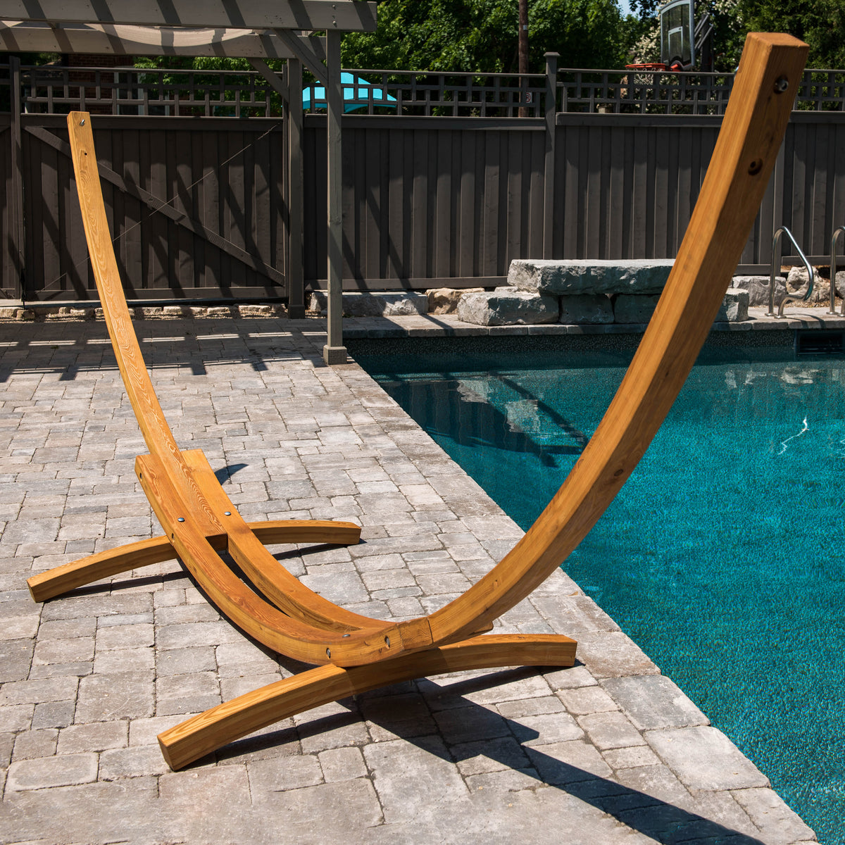 15 ft wooden arc hammock stand Clearance
