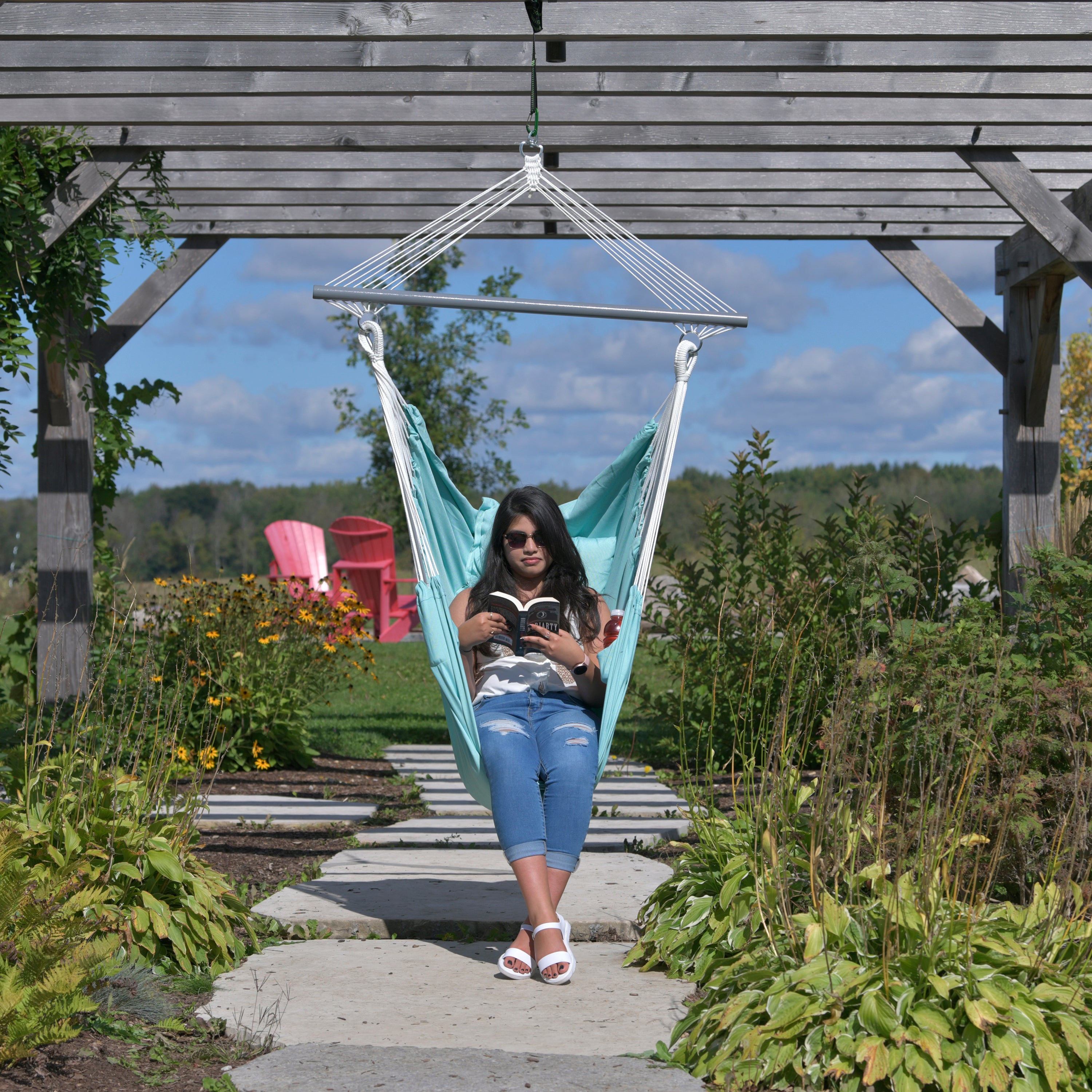 Polyester Hammock Chair - Aqua