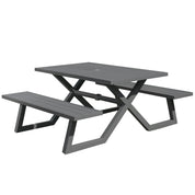 Banquet Deluxe Aluminum Picnic Table (5ft/185cm) - Charcoal