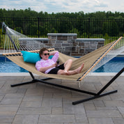 Poolside Spreader Bar Hammock - Taupe
