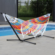 Authentic Brazilian Hammock with Stand (10ft/290cm) - Carnival