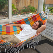 Authentic Brazilian Hammock with Stand (10ft/290cm) - Carnival