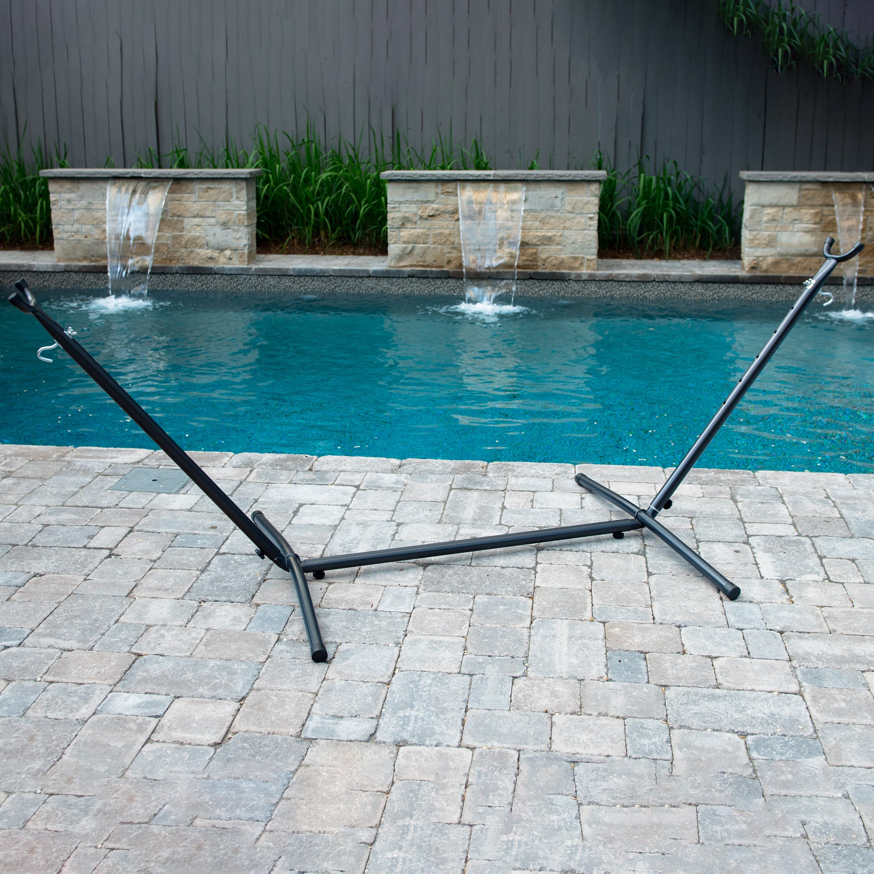 Universal Steel Hammock Stand (9ft/280 cm) - Charcoal