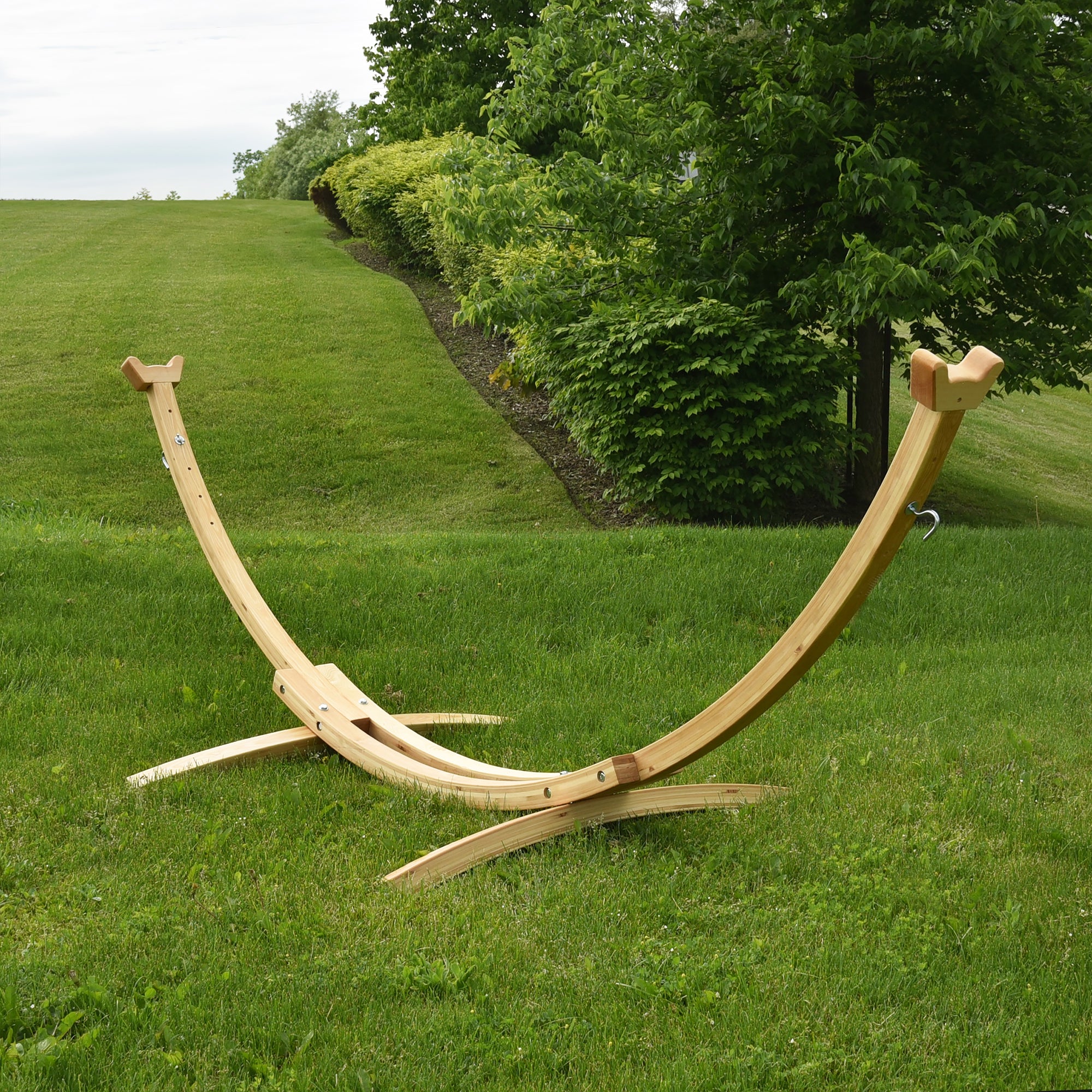 Solid Pine Arc Hammock Stand (10ft/305 cm) - Natural