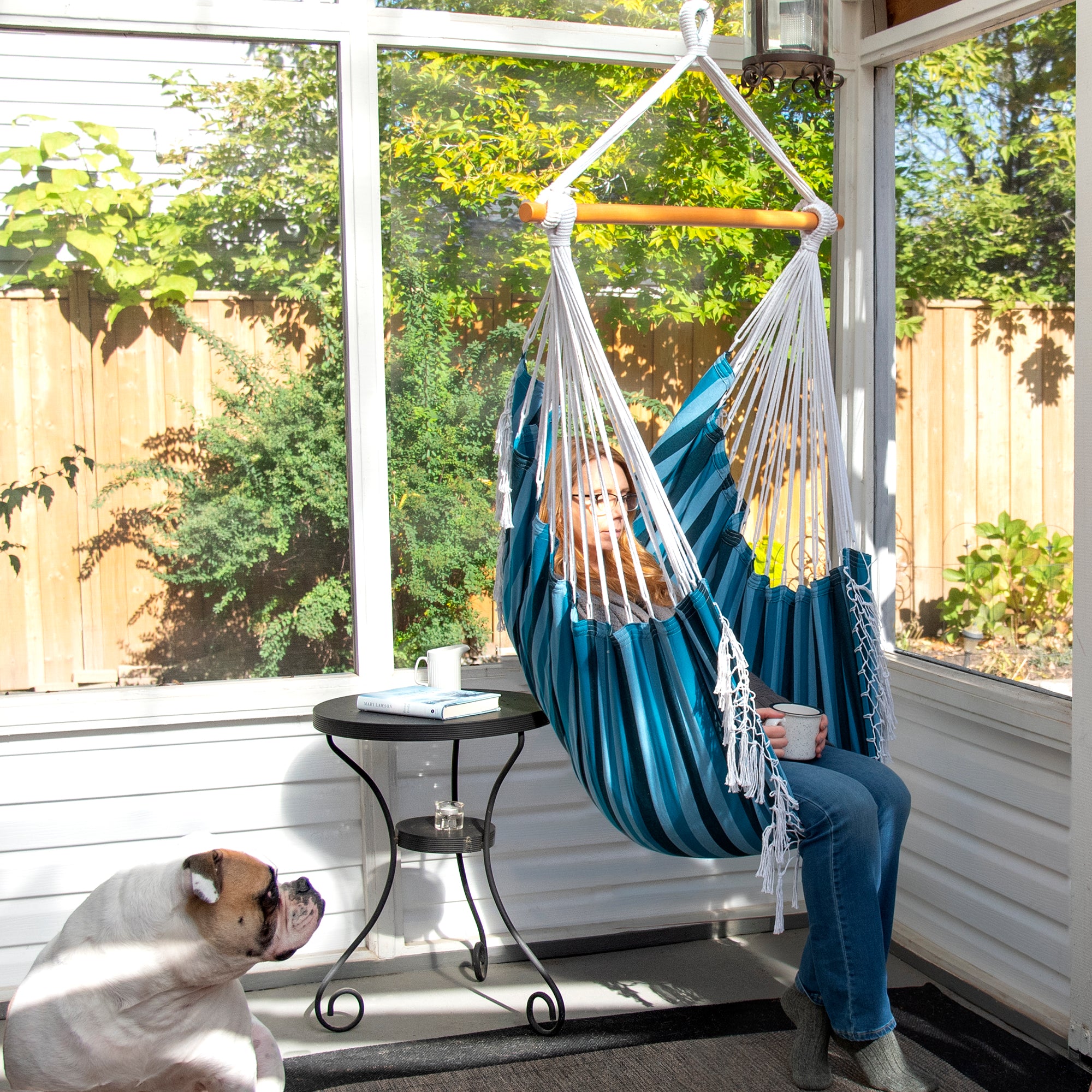 Brazilian Hammock Chair - Blue Lagoon