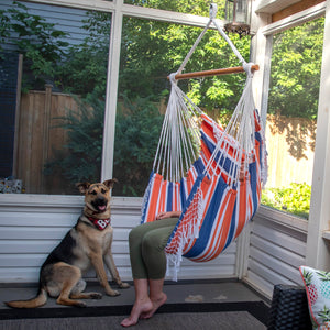 Brazilian Hammock Chair - Orange Punch