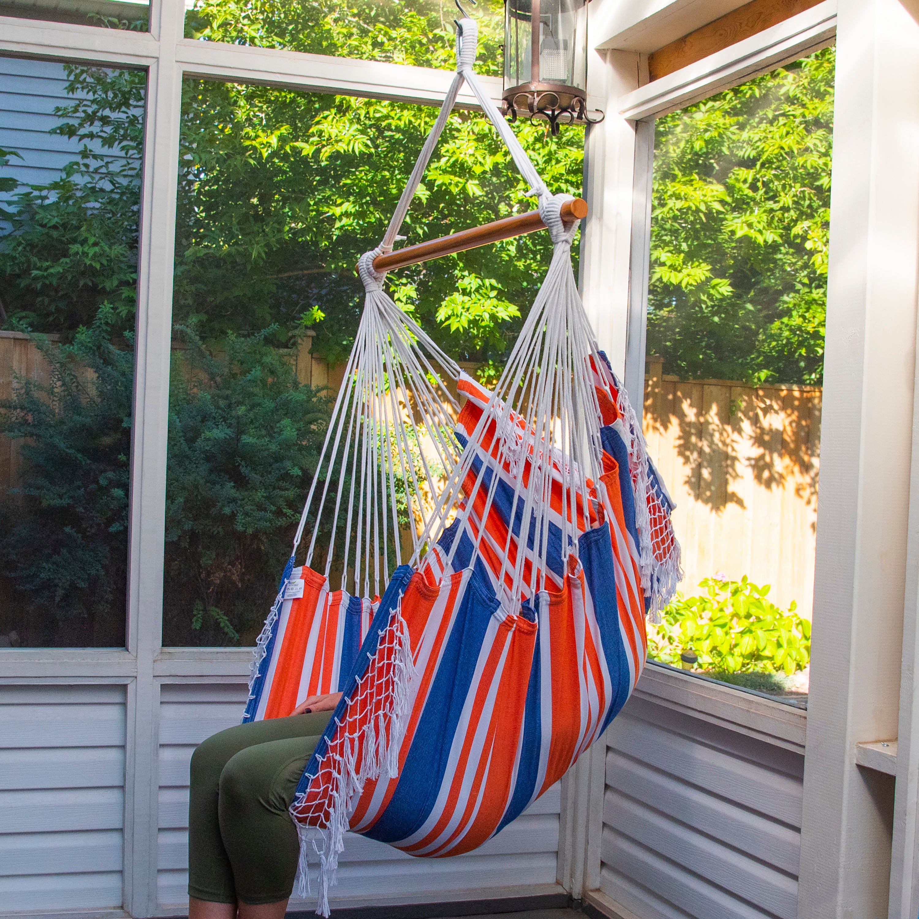 Brazilian Hammock Chair - Orange Punch