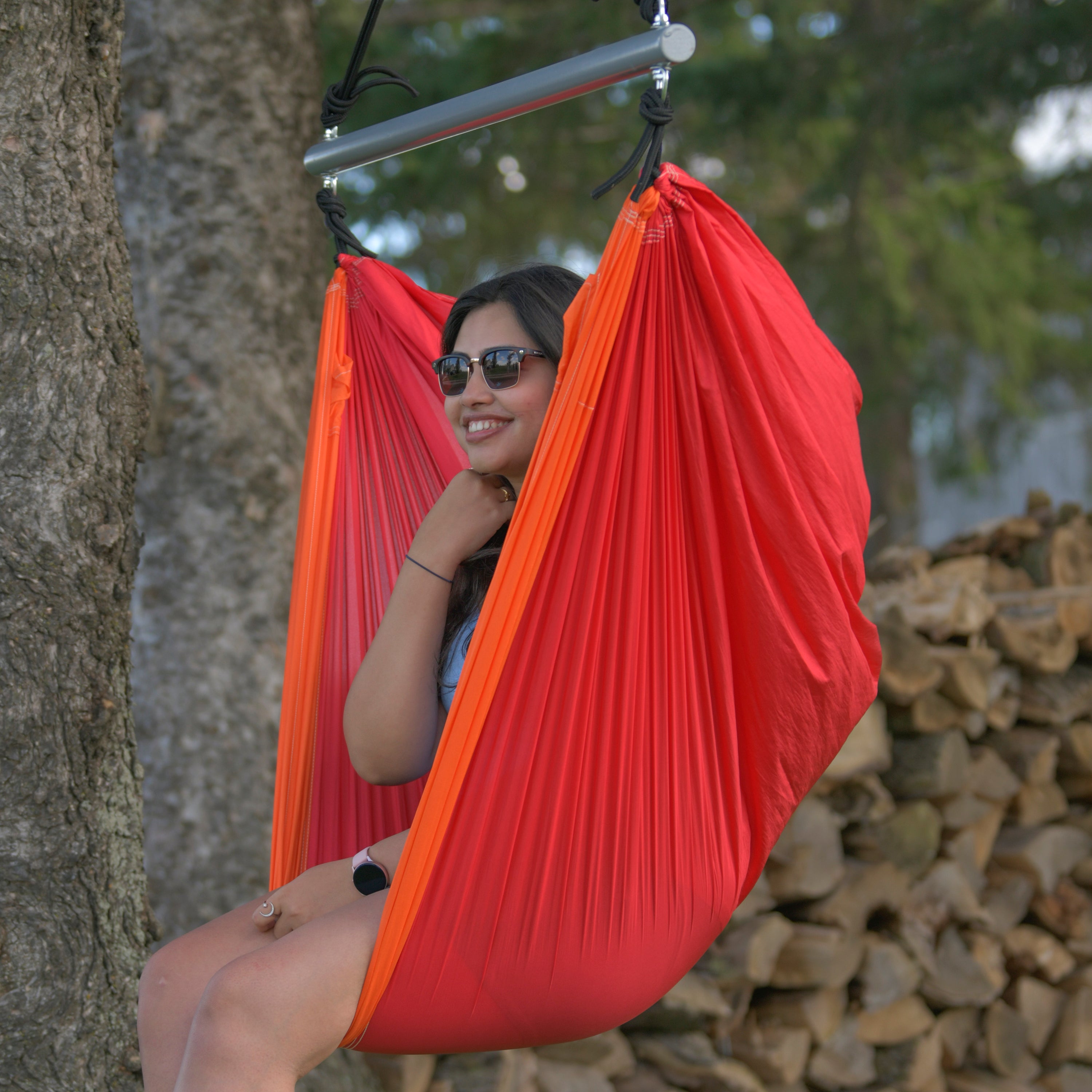 Parachute Hammock Chair - Punch & Peach