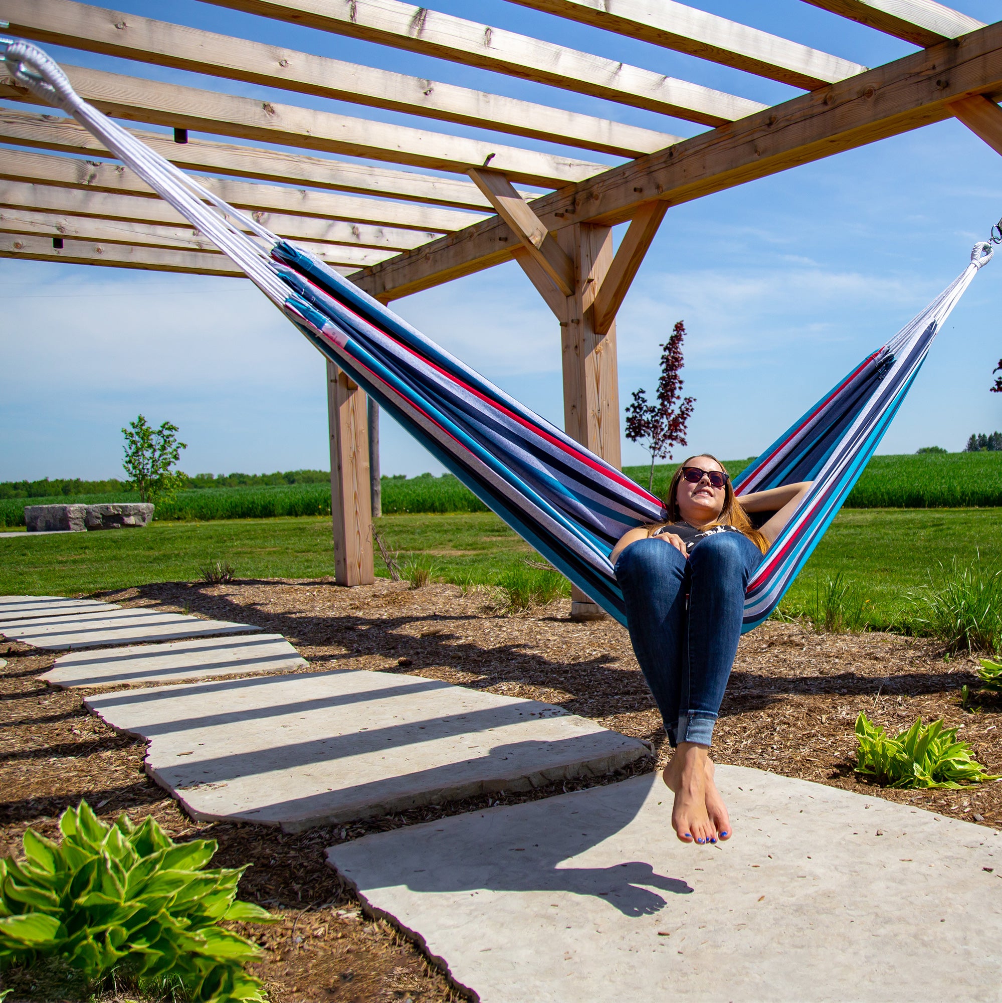 Brazilian Style Cotton Hammock - Denim