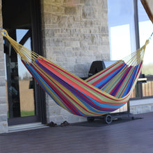 Load image into Gallery viewer, Brazilian Style Cotton Hammock - Tropical
