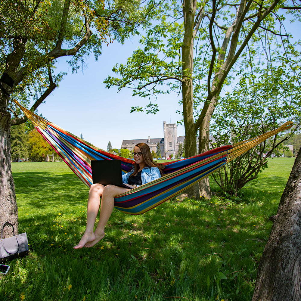 Brazilian Style Cotton Hammock - Tropical