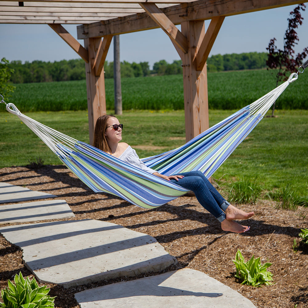 Brazilian Style Cotton Hammock - Oasis