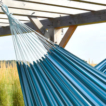 Load image into Gallery viewer, Brazilian Style Cotton Hammock - Blue Lagoon
