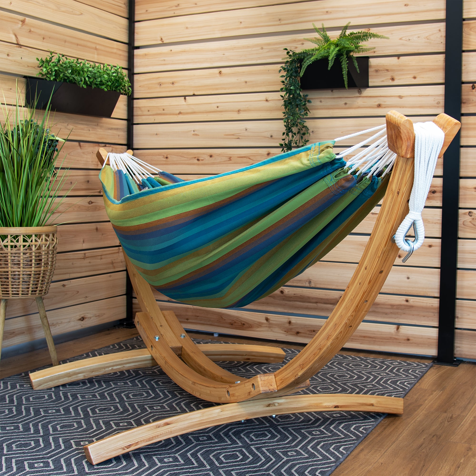 Brazilian Style Sunbrella® Hammock - Lagoon