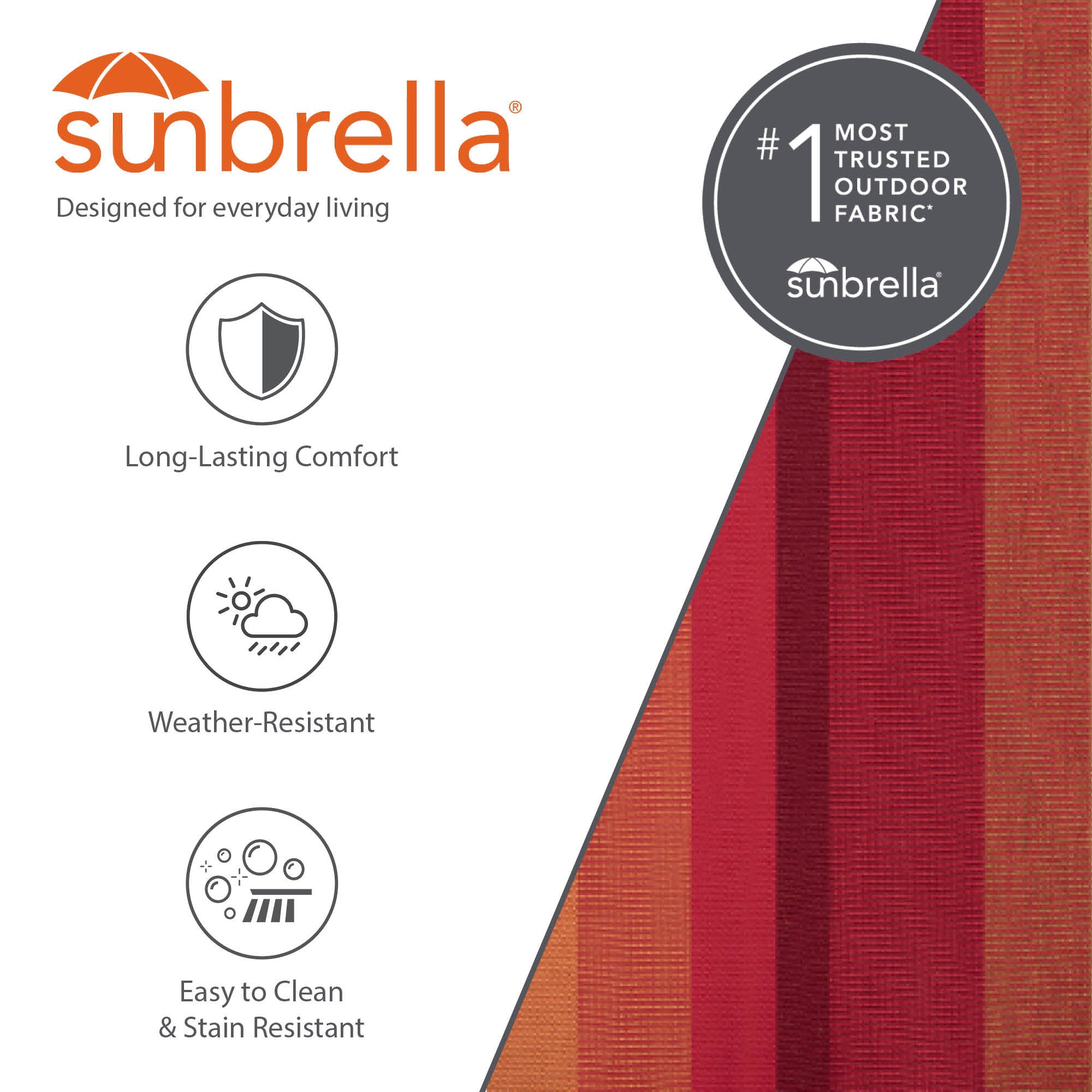 Brazilian Style Sunbrella® Hammock - Sunset