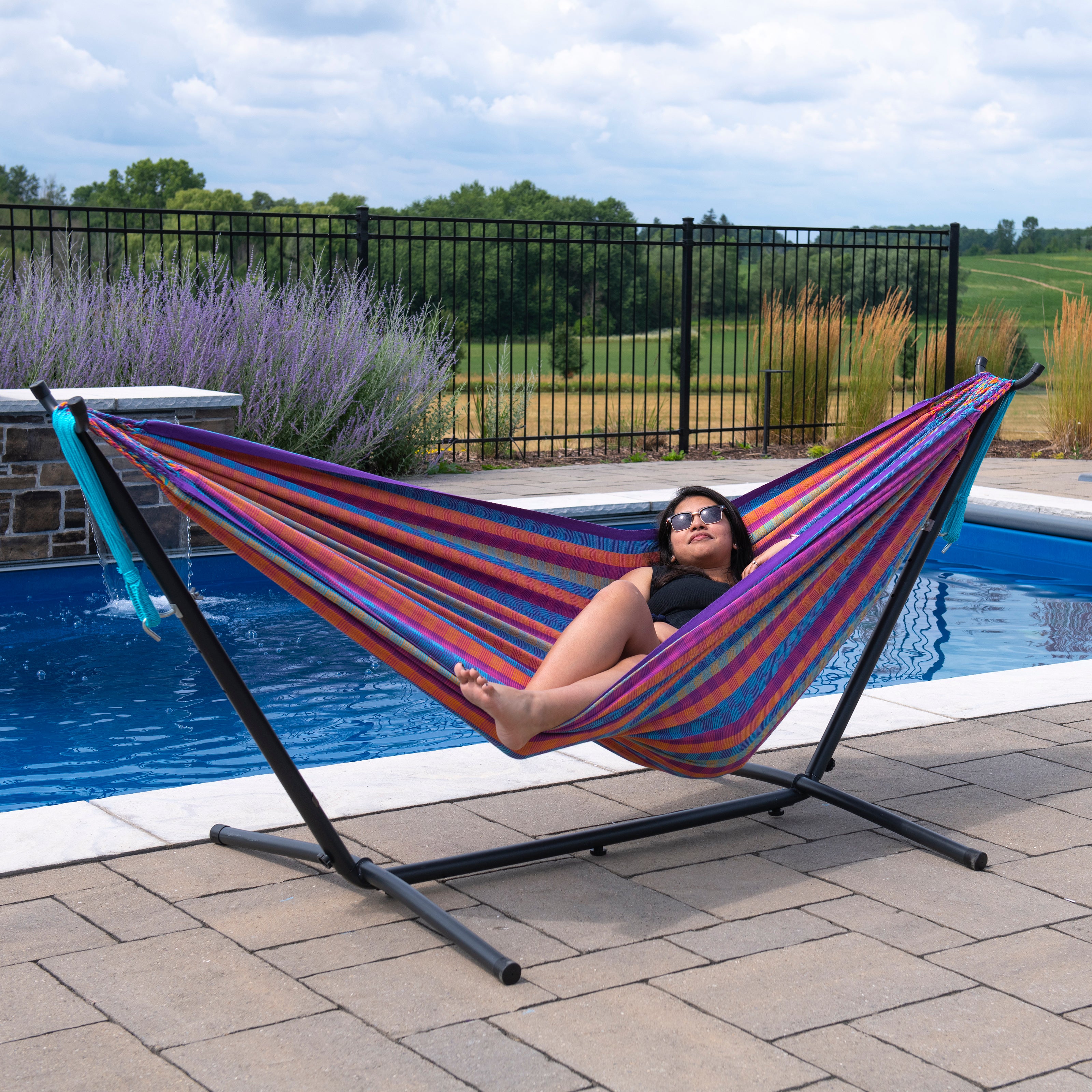 Universal Steel Hammock Stand (10ft/290cm) - Charcoal