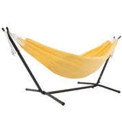 Double Polyester Hammock with Stand (9ft/280cm) - Yellow