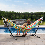 Double Polyester Hammock with Stand (9ft/280cm) - Ciao