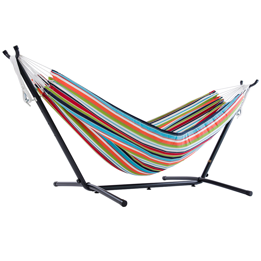 Double Sunbrella® Hammock with Stand (9ft/280cm) - Confetti