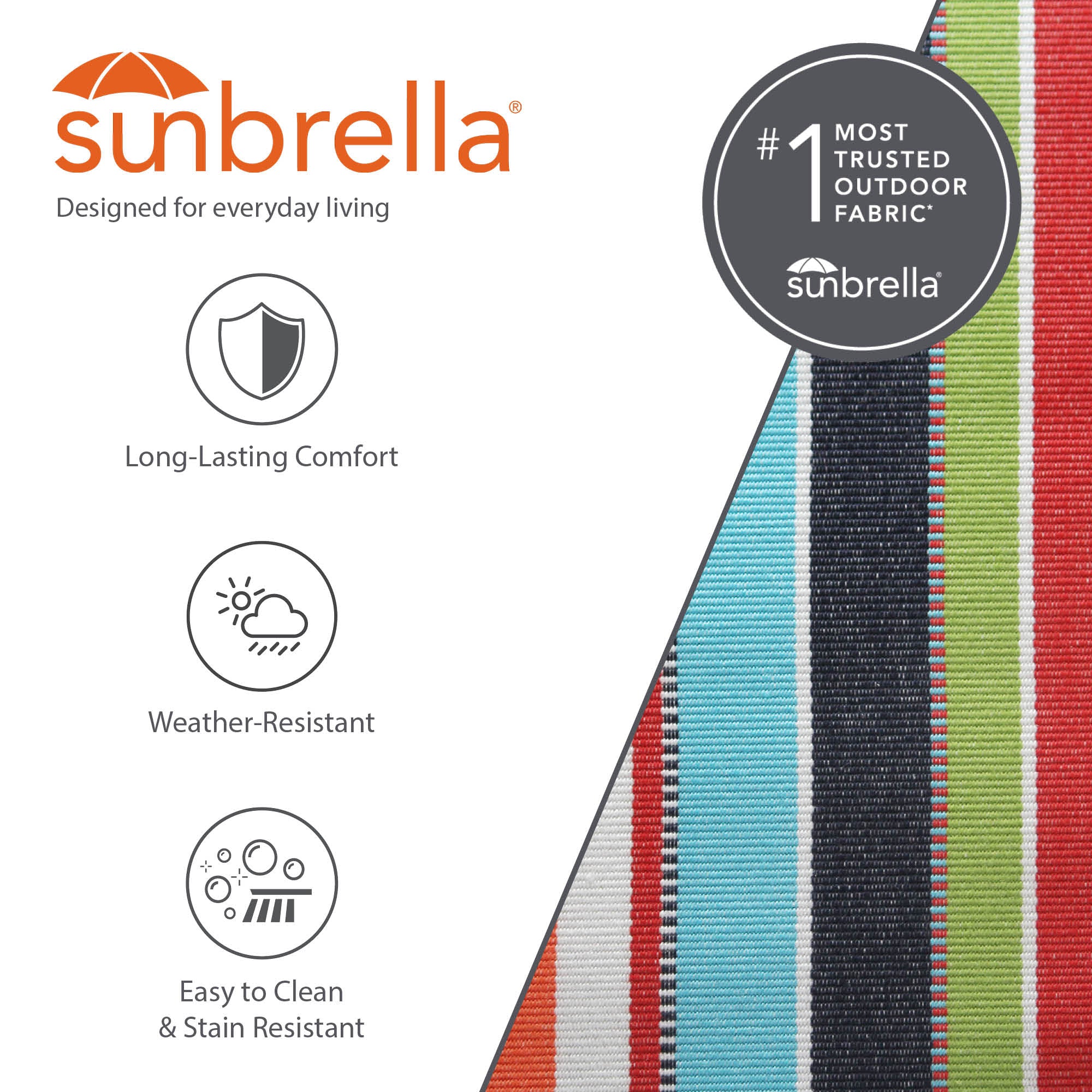 Double Sunbrella® Hammock with Stand (9ft/280cm) - Confetti