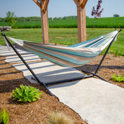 Double Sunbrella® Hammock with Stand (9ft/280cm) - Gateway Mist