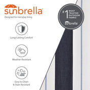 Sunbrella® Quilted Spreader Bar Hammock - Harbor