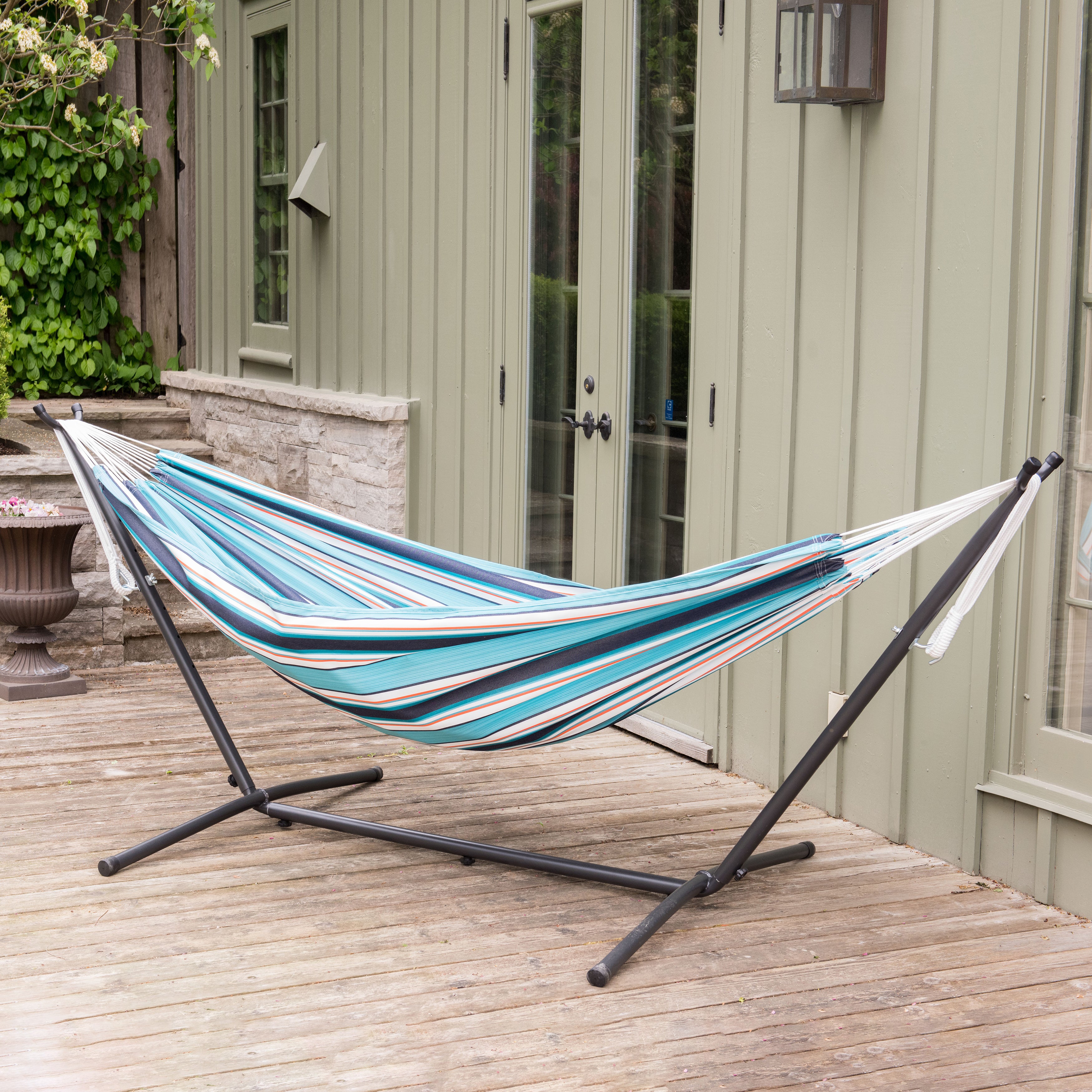 Double Sunbrella® Hammock with Stand (9ft/280cm) - Token Surfside