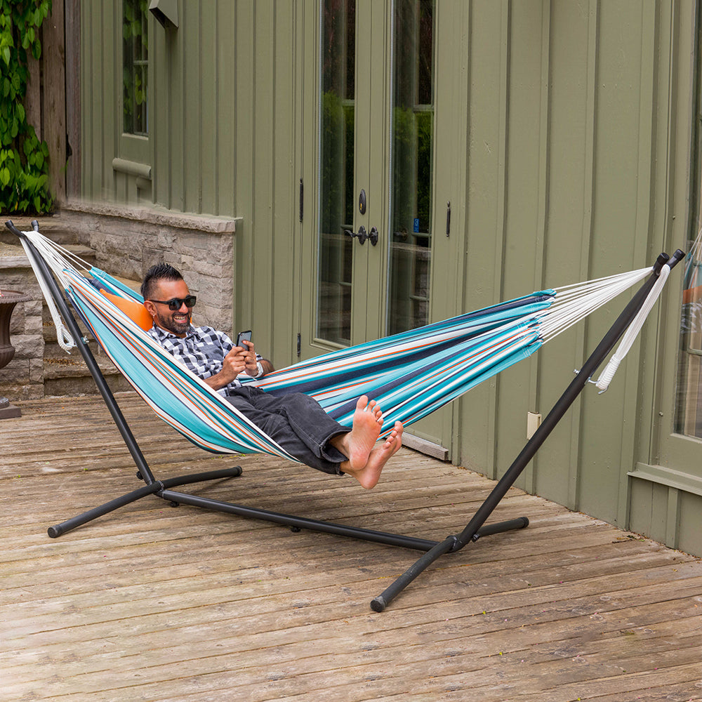 Double Sunbrella® Hammock with Stand (9ft/280cm) - Token Surfside