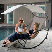 Double Chaise Aluminum Rocker - Cocoa