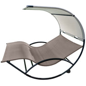 Double Chaise Aluminum Rocker - Cocoa