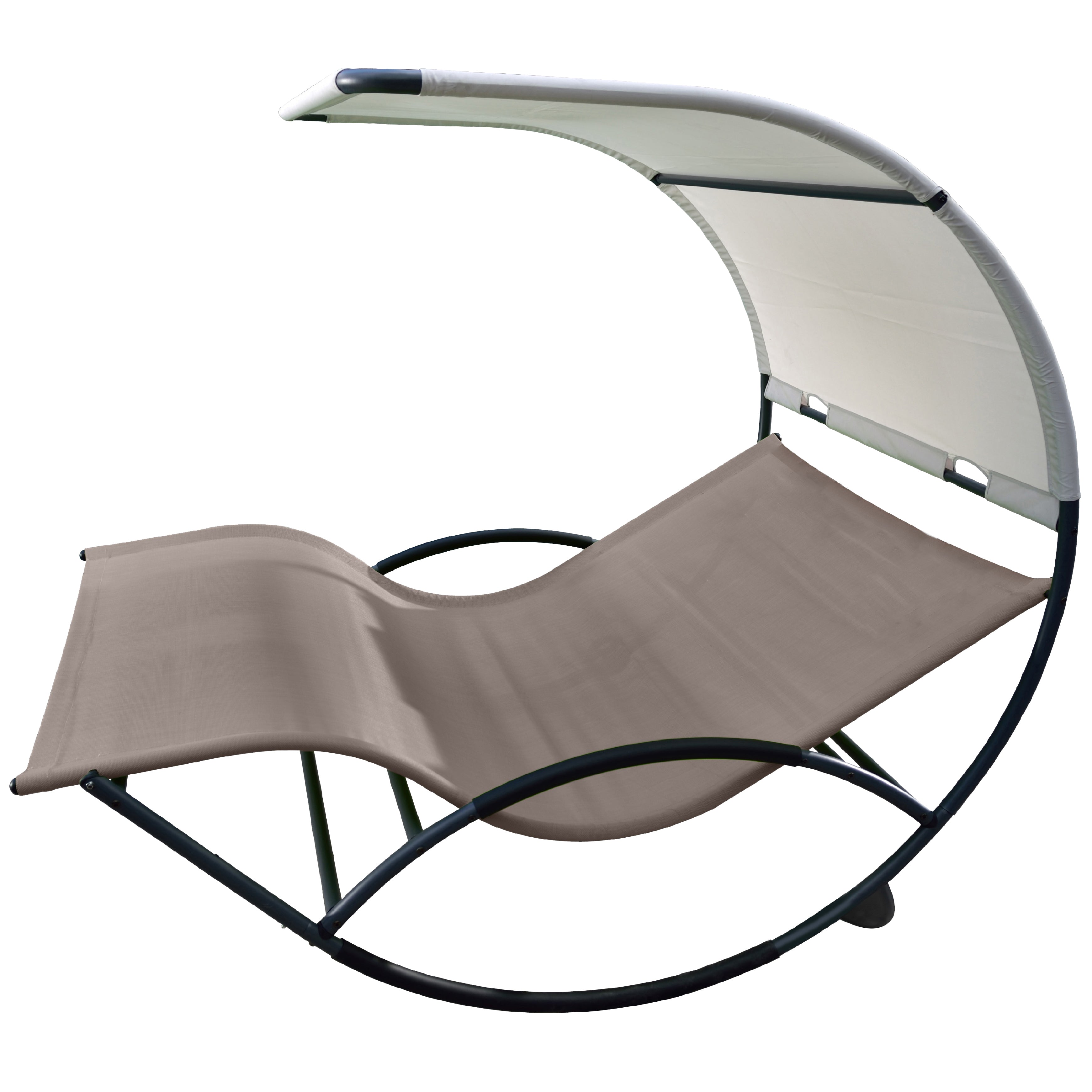 Double Chaise Aluminum Rocker - Cocoa