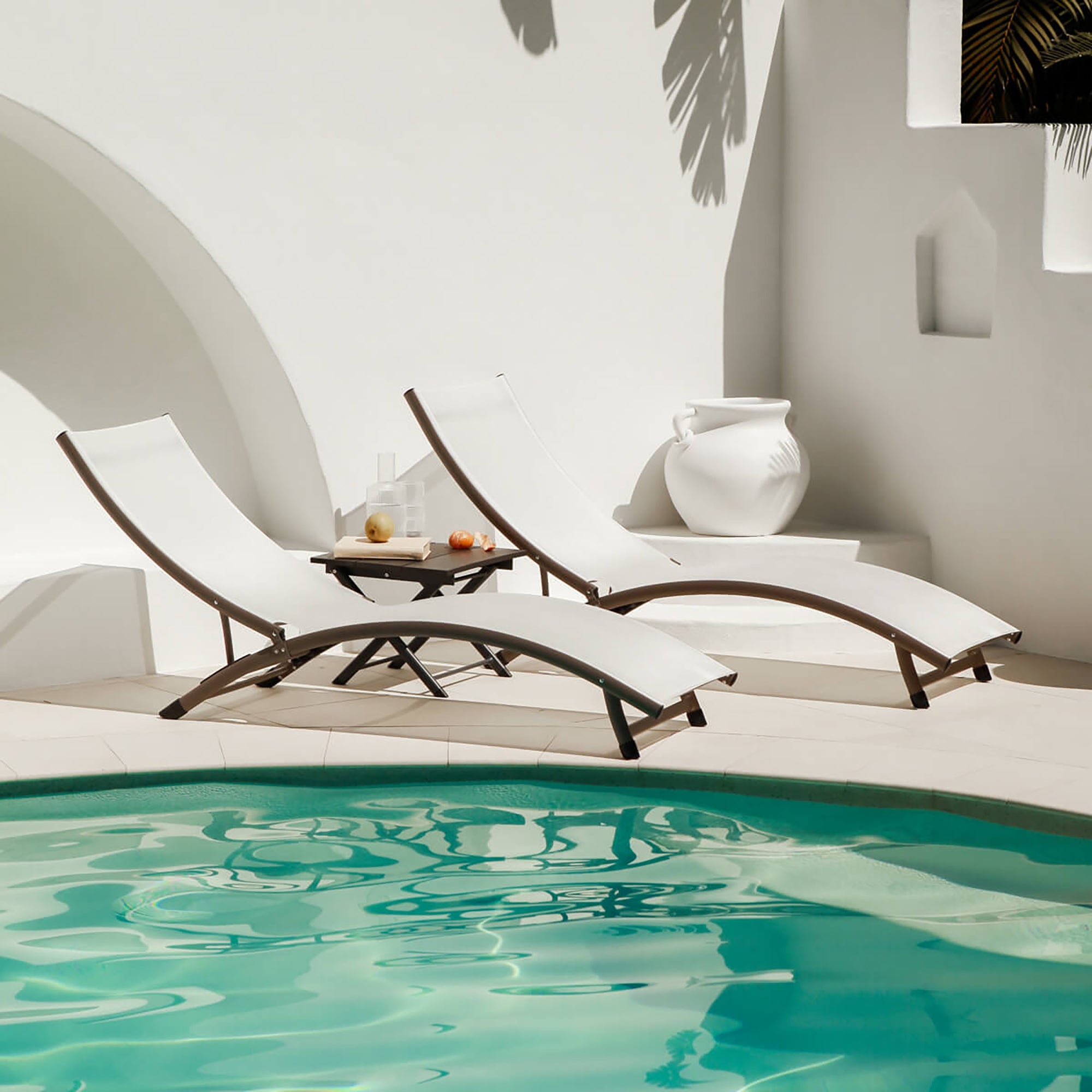 Coral Springs Phifer & Aluminum Lounger Set (3pc) - Thumbnail 5