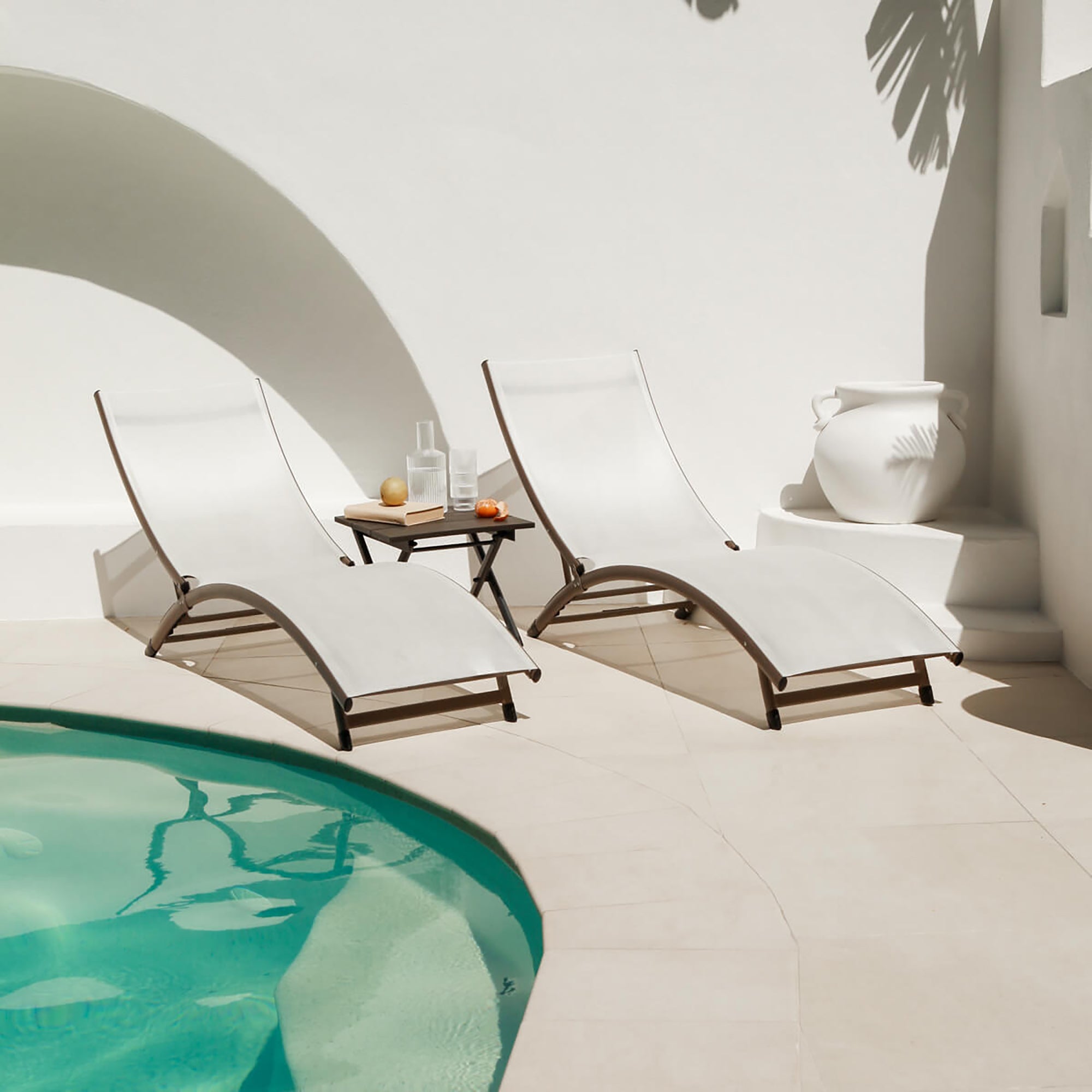 Coral Springs Phifer & Aluminum Lounger Set (3pc)