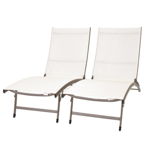 Clearwater 6 Position Aluminum Lounger 2 pc Set