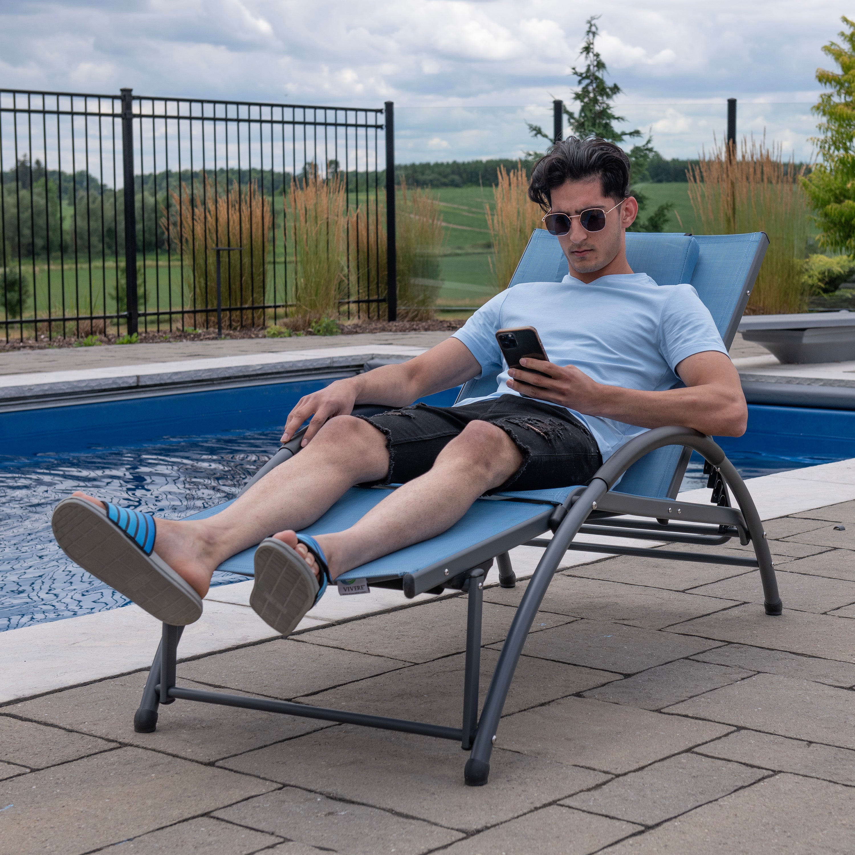 Dockside Phifer® & Aluminum Sun Lounger - Cape Cod – Vivere USA