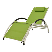 Dockside Aluminum Sun Lounger - Green Apple