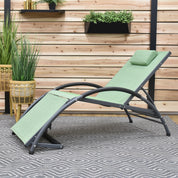 Dockside Phifer® & Aluminum Sun Lounger - Olive Grove