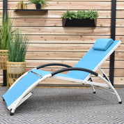 Dockside Phifer® & Aluminum Sun Lounger - True Turquoise