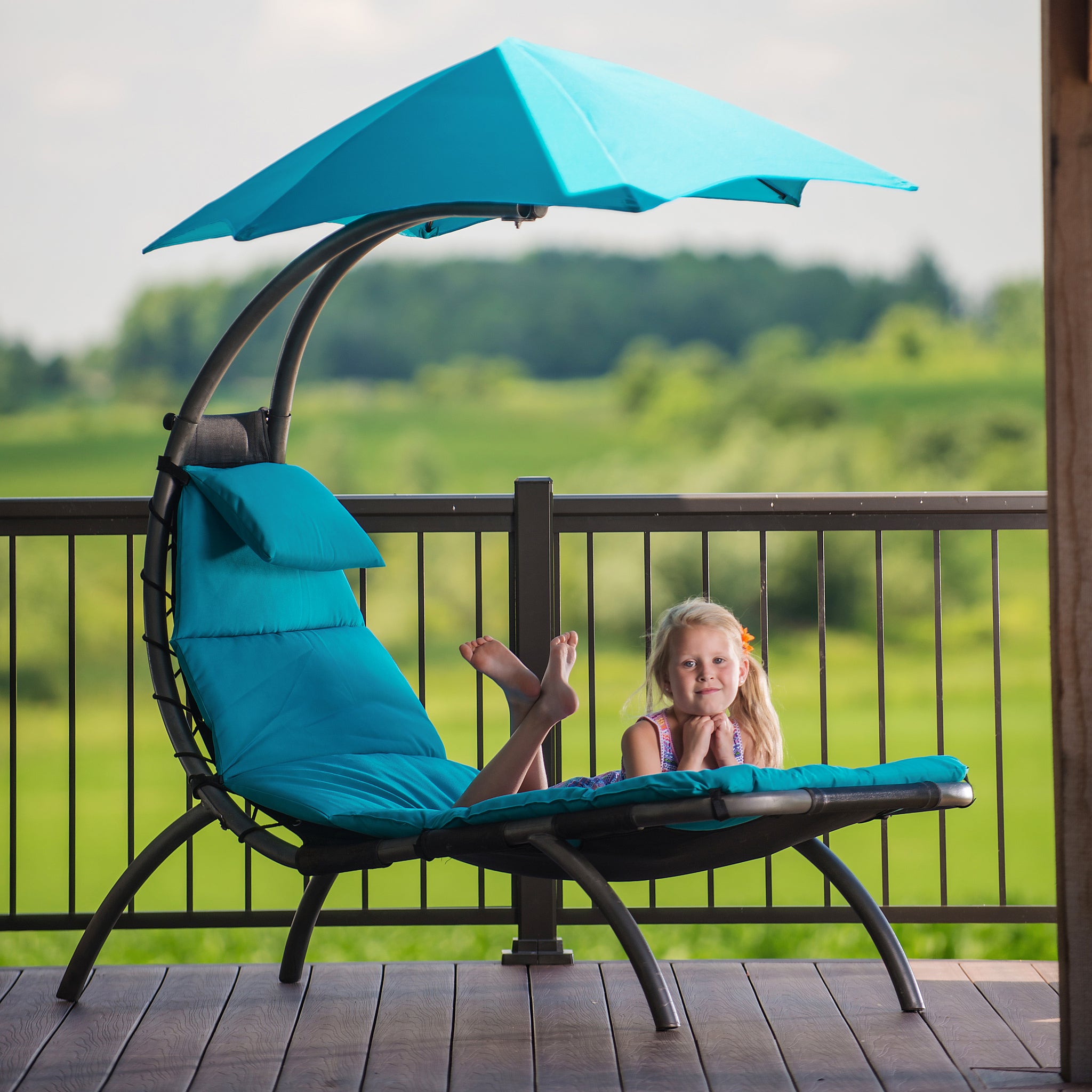 dream chair patio chaise lounge with umbrella The Original Dream Lounger™