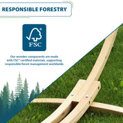 Solid Pine Arc Hammock Stand (15ft/455cm) - Natural
