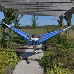 Latin Double Cotton Hammock - Azul