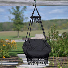 Load image into Gallery viewer, Deluxe Macrame Chair With Fringe - Eclipse
