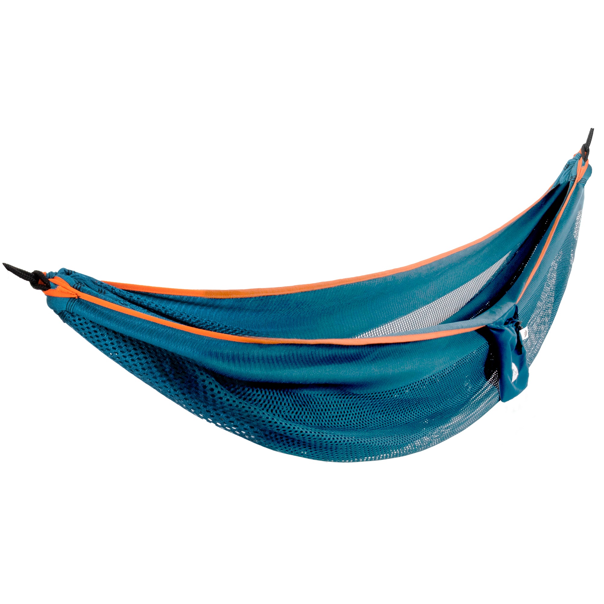 Mesh Camping Hammock - Turquoise & Orange