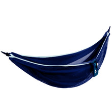 Load image into Gallery viewer, Mesh Camping Hammock - Navy &amp; Turquoise
